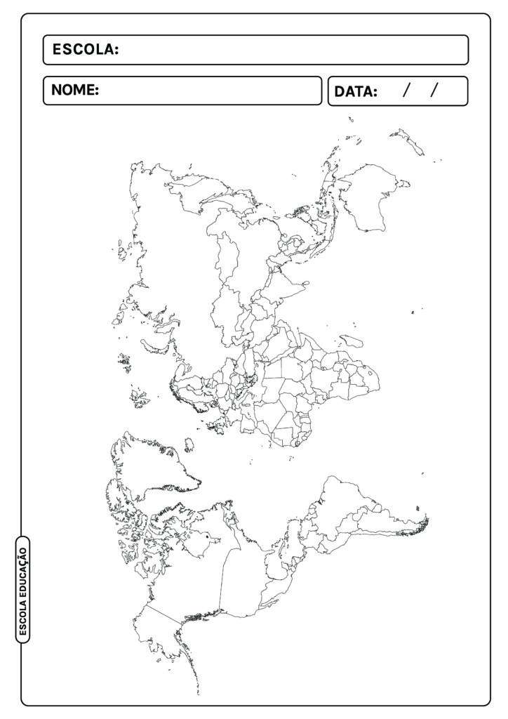 Mapa Mundi Para Imprimir E Colorir Escola Educacao Images