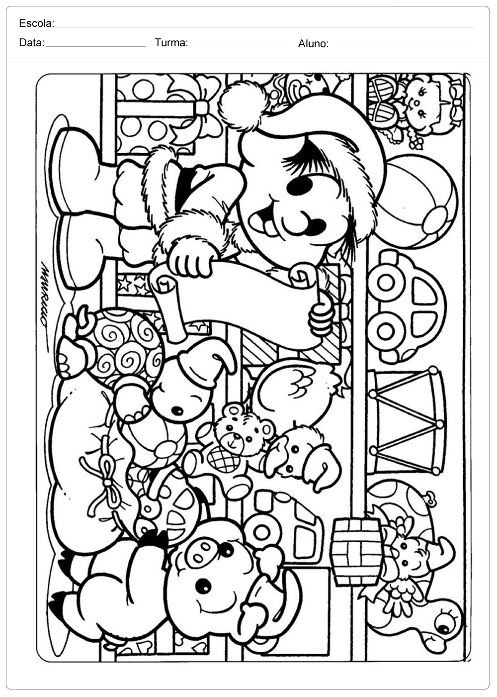 Desenho de Natal para colorir - Escola Kids
