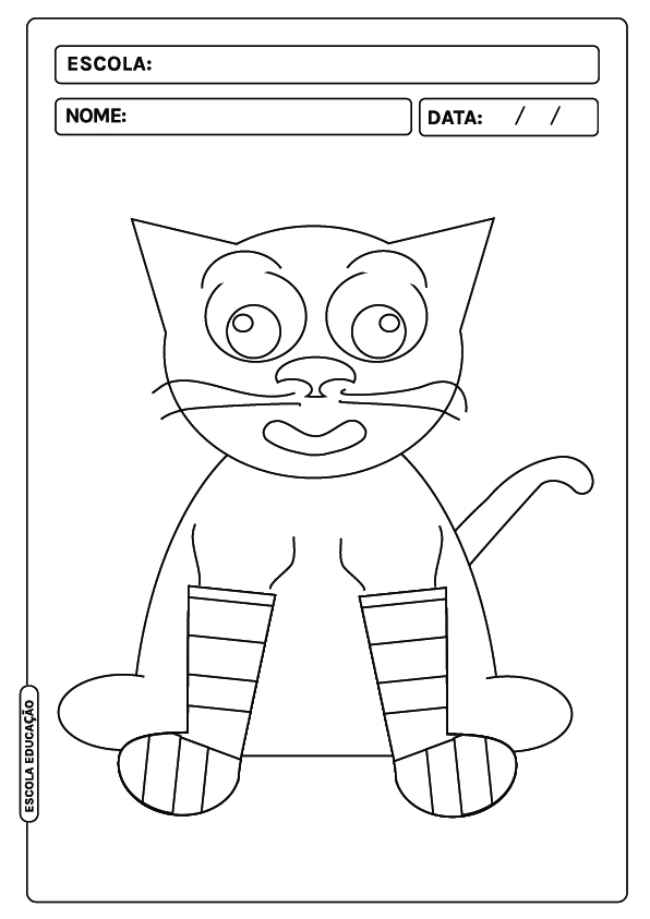 ATIVIDADES RECREATIVAS PARA EDUCAÇÃO INFANTIL  Desenhos de gatos, Desenhos  bonitos, Coisas simples para desenhar