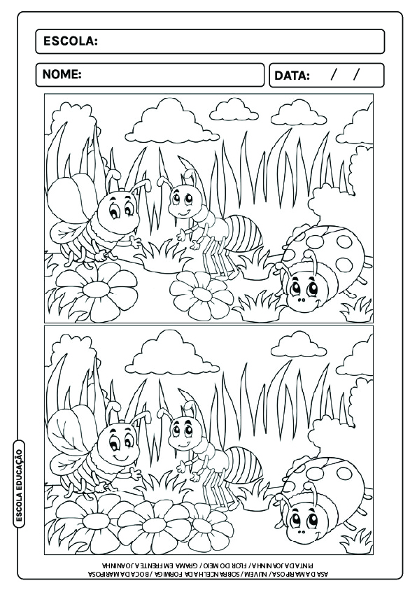 Jogo dos Sete Erros Para Imprimir: Desenho Infantil.