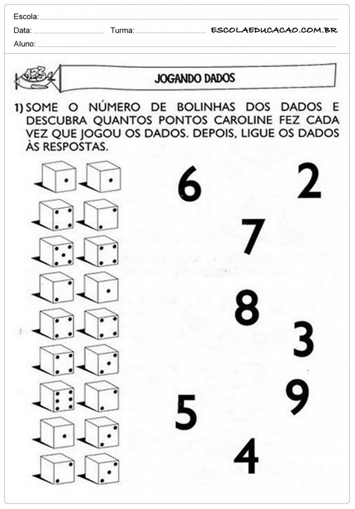 Atividades de Matemática 1º ano