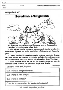 Atividades de Português 4 ano - Ortografia