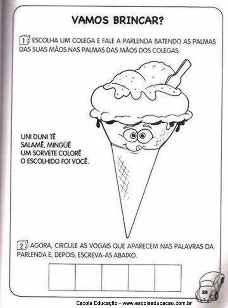 Atividades educativas - 1º ano - Vamos brincar