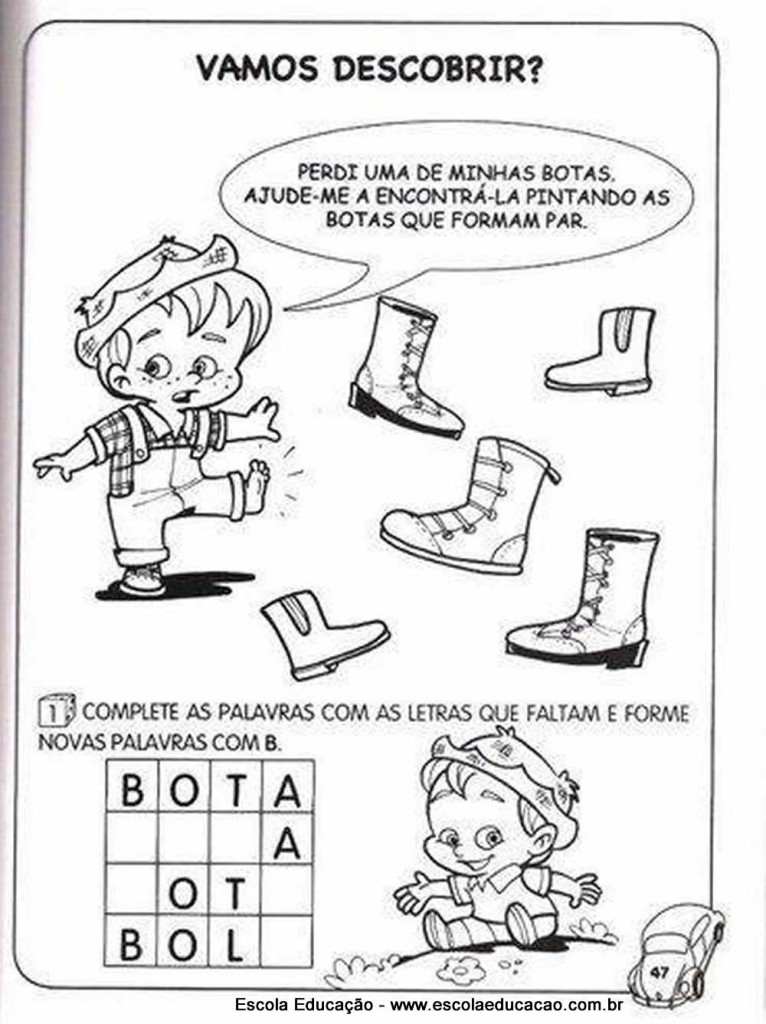 Atividades educativas - 1º ano - Vamos descobrir