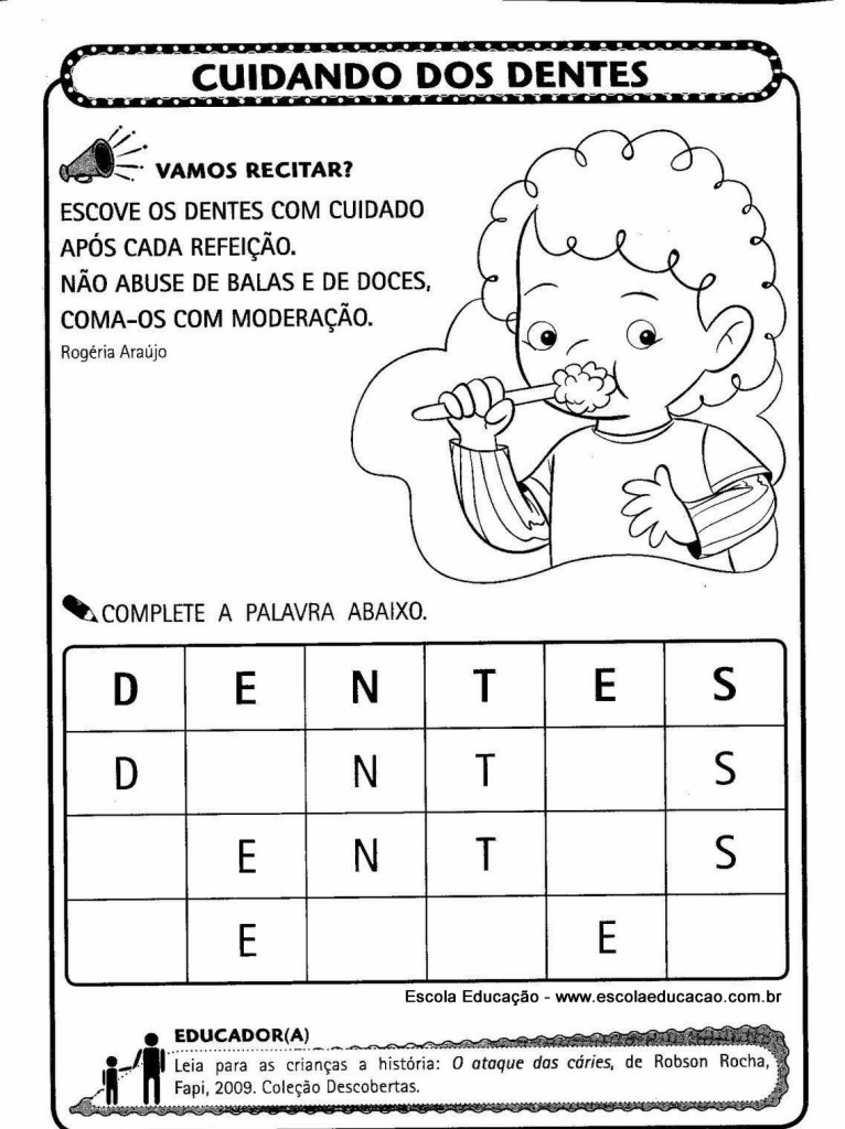 Atividades educativas complete a palavra