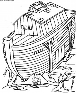 Desenhos Bíblicos para colorir - Arca de Noé