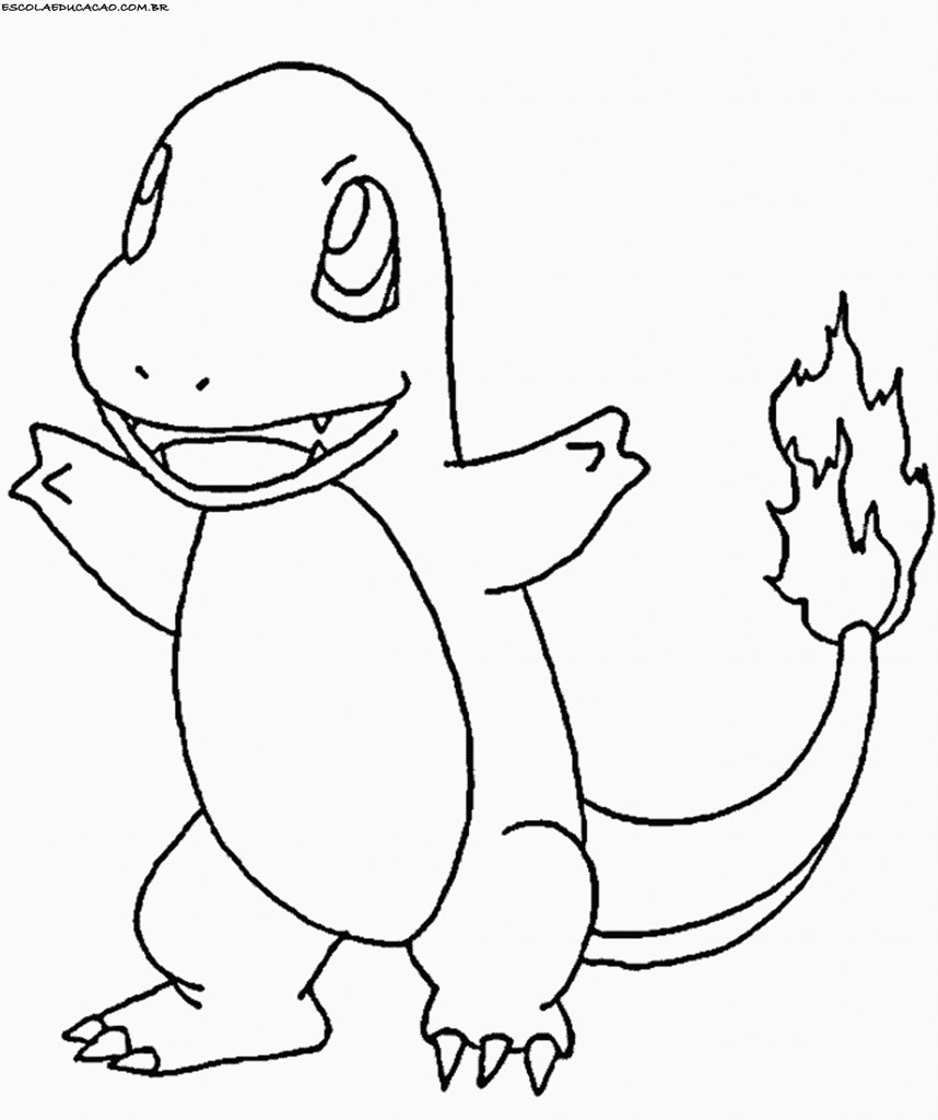 Desenhos para colorir do Pokemon Charmander Escola Educação