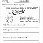 Atividades de Interpretação de Texto 3º ano – Piolho, Não