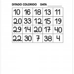 Atividades de Matemática 1º ano – Ditado Colorido