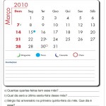 Atividades de Matemática 2º ano – Calendário