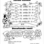 Atividades de Multiplicação – Termo Faltoso
