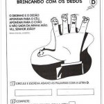 Atividades de Português 1º ano – Brincando com os dedos