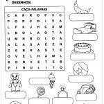 Atividades de Português 1º ano – Caça palavras com desenhos