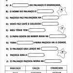 Atividades de Português 1º ano – Complete as frases