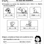Atividades de Português 2º ano – De olho nos desenhos