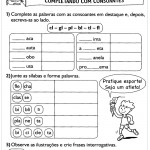 Atividades de Português 3º ano – Consoantes