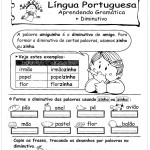 Atividades de Português 3º ano – Diminutivo