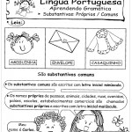 Atividades de Português 3º ano – Substantivos próprios e comuns