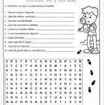 Atividades de Português 4º ano – Caça palavras