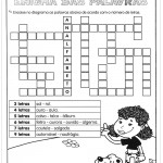 Atividades de Português 4º ano – Cruzadinha
