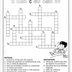 Atividades de Português 4º ano – Cruzadinha C ou S