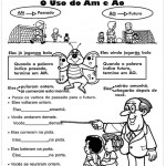 Atividades de Português 4º ano – Uso do AM e ÃO