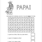 Atividade Dia dos Pais – Caça-Palavras