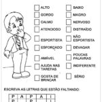 Atividade Dia dos Pais – Características do papai