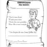 Atividade Dia dos Pais – Certificado de herói