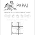 Atividade Dia dos Pais – Letra da palavra papai
