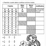 Atividades de Matemática – Frações maior ou menor