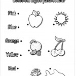 Cores em Inglês para colorir