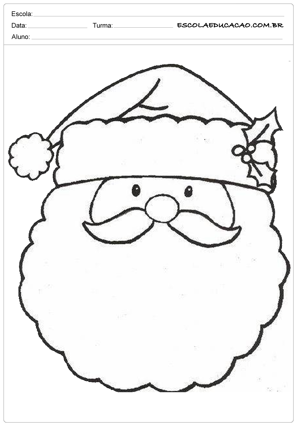 60 Desenhos de Papai Noel para Colorir e Imprimir