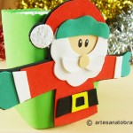 Lembrancinha de Natal com caixinha de leite e EVA