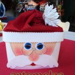 Pote de sorvete decorado de Papai Noel