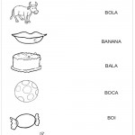 Ligue os desenhos com letra B