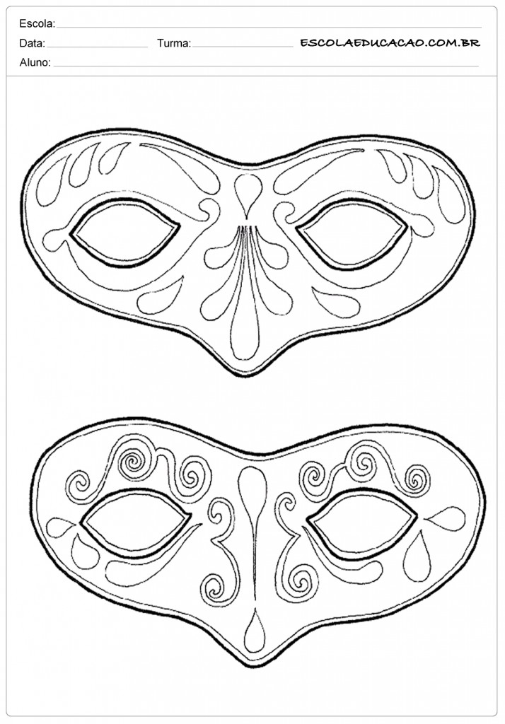 Máscaras para o Carnaval