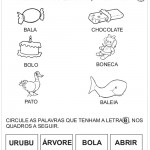 Pinte os desenhos com a letra B