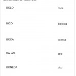 Relacione as palavras com a letra B