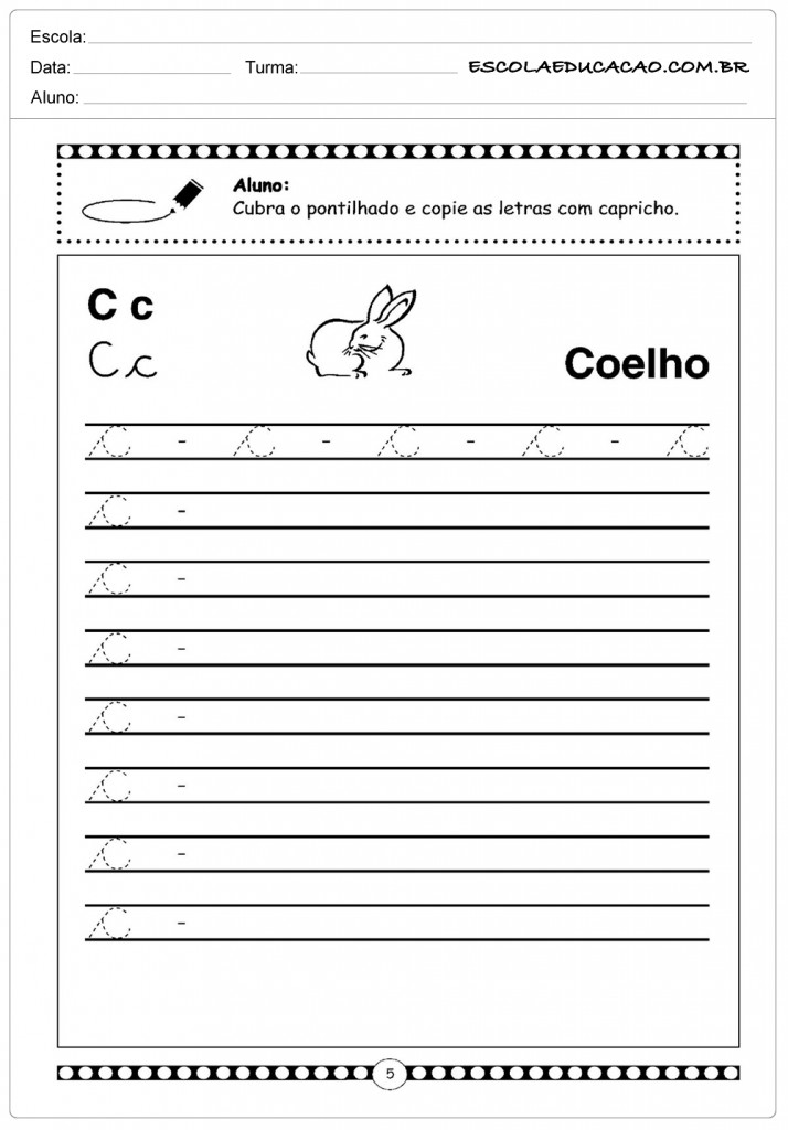 Letra C - Caligrafia