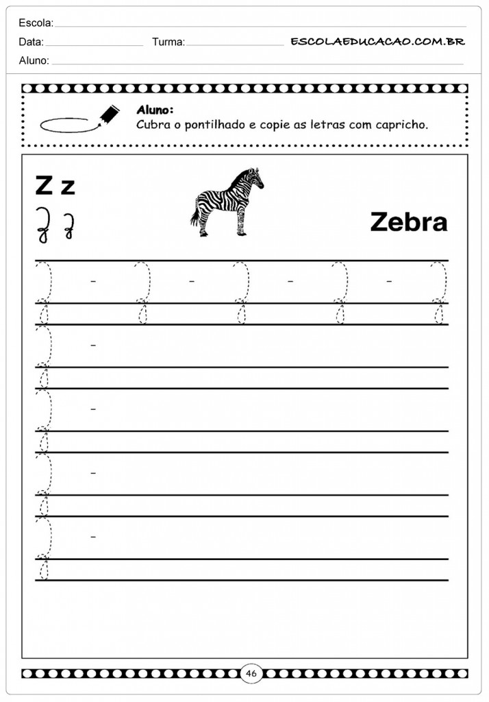 Zebra - Letra Z