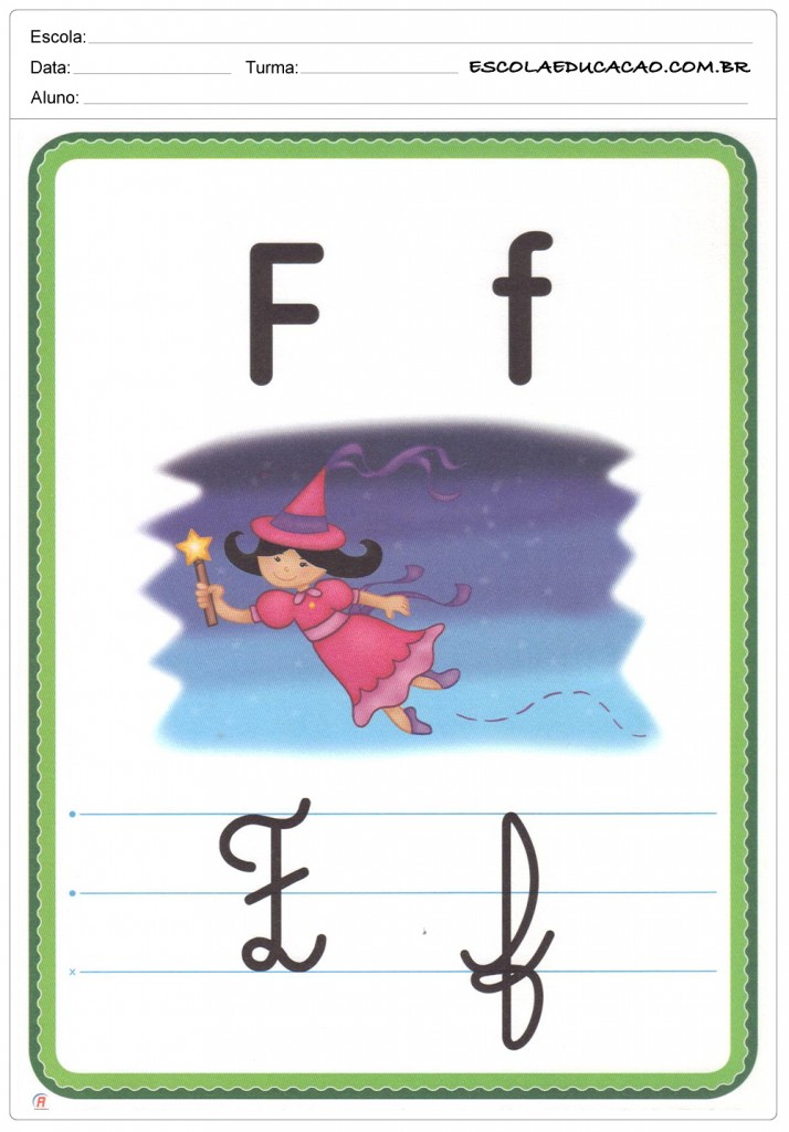 Alfabeto Ilustrado - Letra F