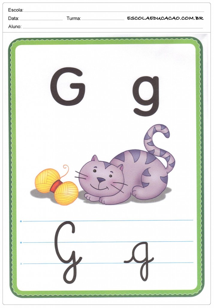 Alfabeto Ilustrado - Letra G