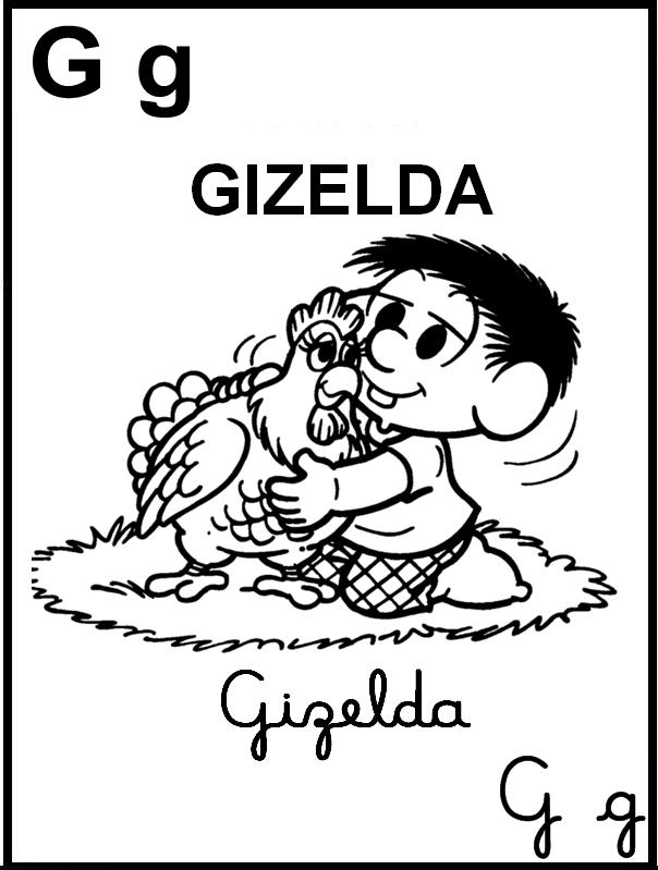 Alfabeto Ilustrado Turma da Mônica - Letra G