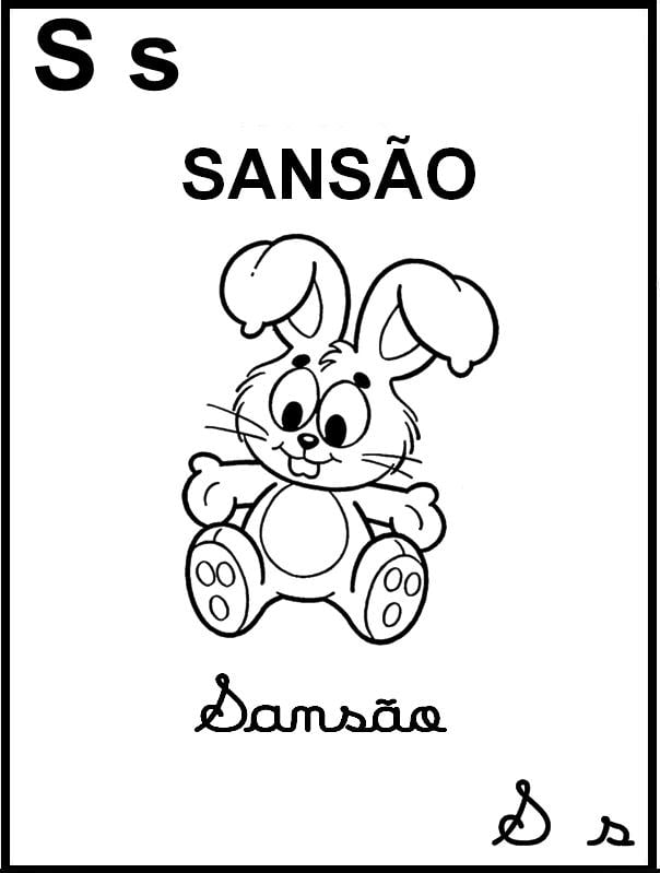 Alfabeto Ilustrado Turma da Mônica - Letra S