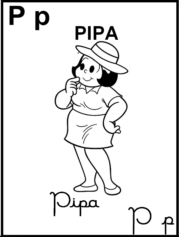 Alfabeto Ilustrado Turma da Mônica - Pipa