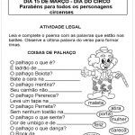 Atividades com Rimas – Dia do Palhaço
