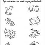 Atividades de Classificação e Seriação – Ligue cada animal