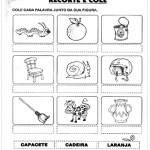 Atividades de Português 1º ano – Recorte e Cole