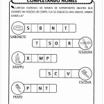 Atividades Higiene Corporal – Completando os Nomes